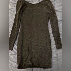 Lulus black backless long sleeve dress SIZE: large COLOR: black